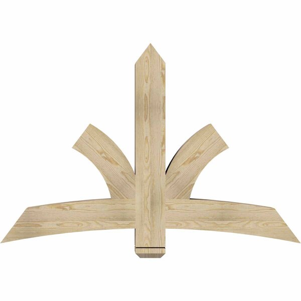 Ekena Millwork Davenport Rough Sawn Timber Gable Bracket, Douglas Fir, 60"W x 40"H x 6"D x 6"F, 16/12 Pitch GBW060X40X0606DAV00RDF - main